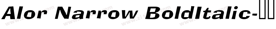 Alor Narrow BoldItalic字体转换